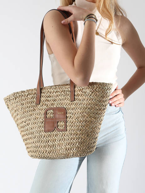 Sac PortÃ© Ã©paule Raphia Paille Nat et nin Beige raphia RA vue secondaire 1