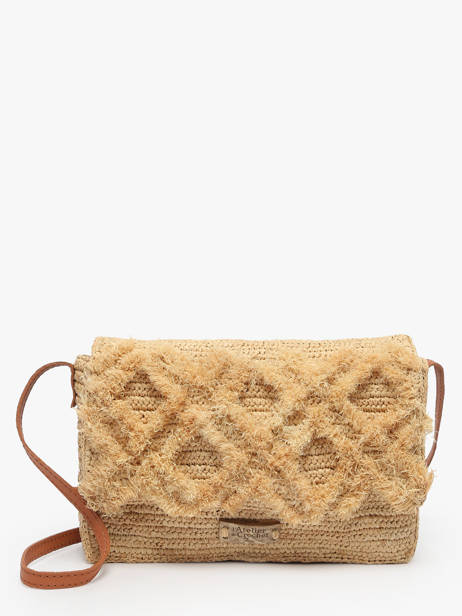 Sac BandouliÃ¨re L'atelier Du Crochet Raphia Le voyage en panier Blanc l'atelier du crochet AM768