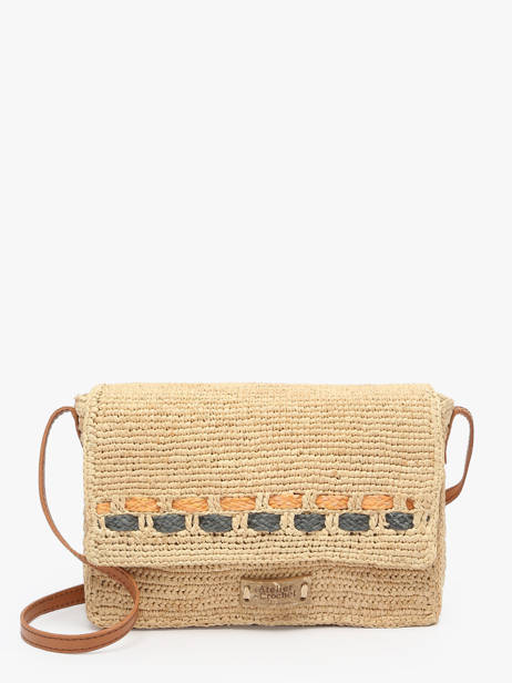 Sac BandouliÃ¨re L'atelier Du Crochet Raphia Le voyage en panier Beige l'atelier du crochet AM803
