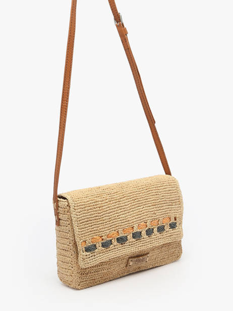 Sac BandouliÃ¨re L'atelier Du Crochet Raphia Le voyage en panier Beige l'atelier du crochet AM803 vue secondaire 2