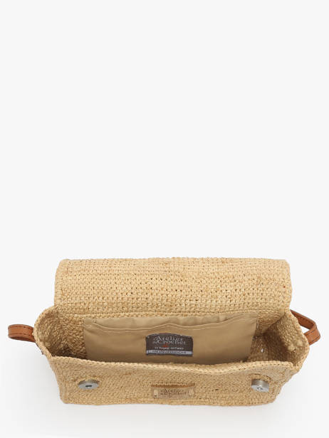 Sac BandouliÃ¨re L'atelier Du Crochet Raphia Le voyage en panier Beige l'atelier du crochet AM803 vue secondaire 3