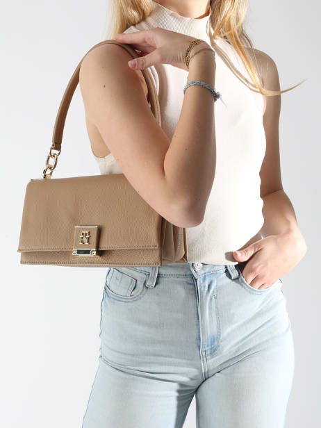Sac Porté épaule Th Her Tommy hilfiger Marron th her AW17216 vue secondaire 1