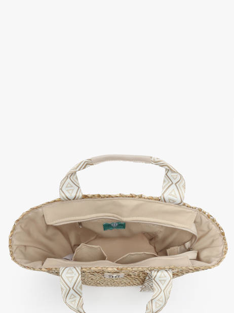 Cabas Estival Paille Le voyage en panier Beige estival PM848 vue secondaire 3
