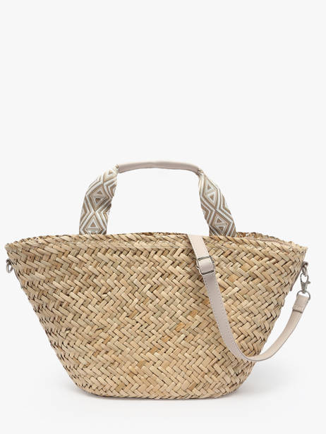 Cabas Estival Paille Le voyage en panier Beige estival PM848 vue secondaire 4