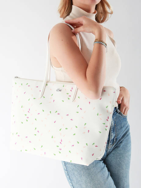Sac Porté épaule L12.12 Season Lacoste Blanc l12.12 season NF4937SJ vue secondaire 1