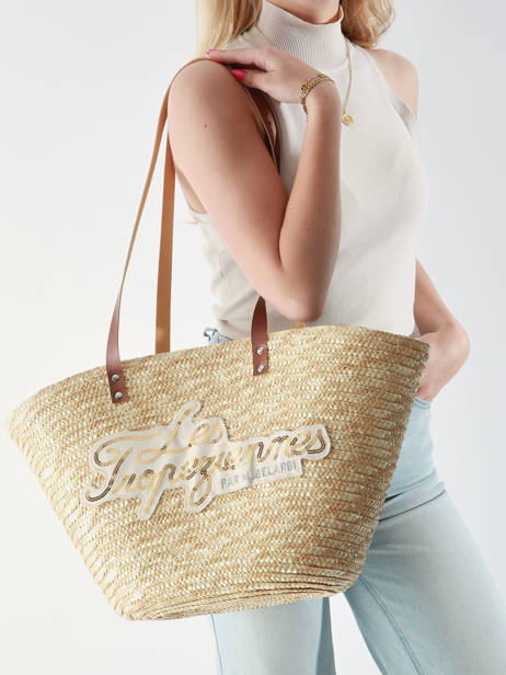 Sac PortÃ© Ã©paule Milos Papier Les tropeziennes Beige milos TZ01 vue secondaire 1