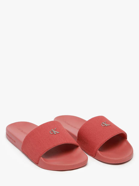 Claquettes Calvin klein jeans Rouge women 1713GAM vue secondaire 1