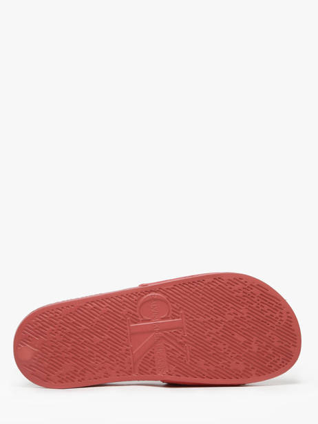 Claquettes Calvin klein jeans Rouge women 1713GAM vue secondaire 3