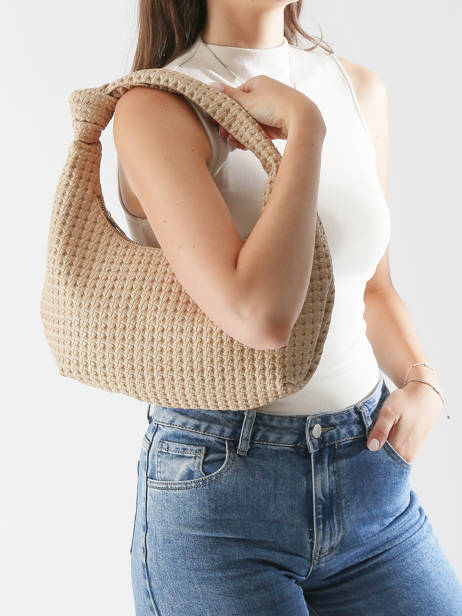 Sac PortÃ© Ã©paule Tresse Miniprix Beige tresse 25022 vue secondaire 1