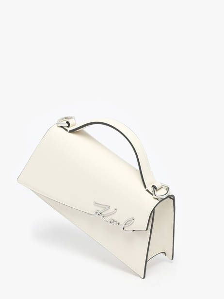 Sac Bandoulière K Signature Cuir Karl lagerfeld Blanc k signature A1W30458 vue secondaire 1