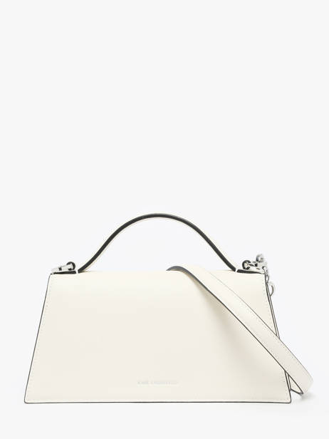 Sac Bandoulière K Signature Cuir Karl lagerfeld Blanc k signature A1W30458 vue secondaire 3