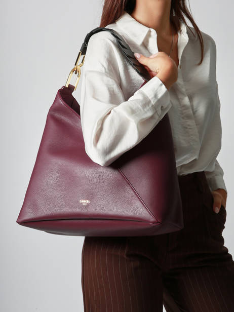 Sac Porté épaule Pagode Cuir Lancel Violet pagode A12510 vue secondaire 1