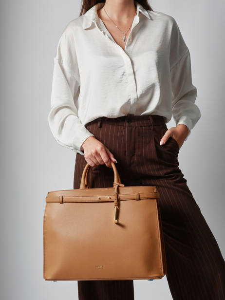 Cabas Faubourg Cuir Lancel Marron faubourg A13792 vue secondaire 1