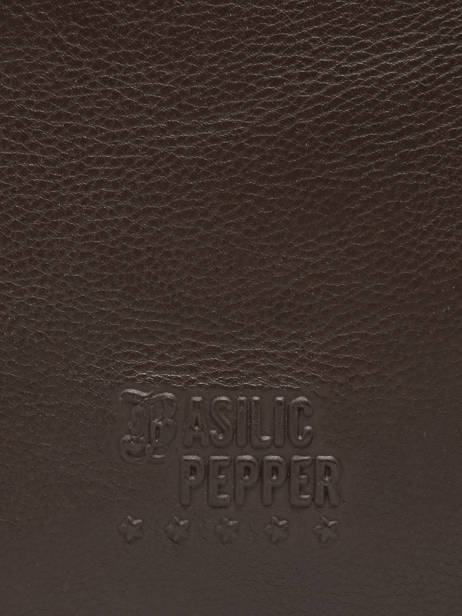 Sac Porté épaule A4 Cow Cuir Basilic pepper Marron cow BCOW78 vue secondaire 5