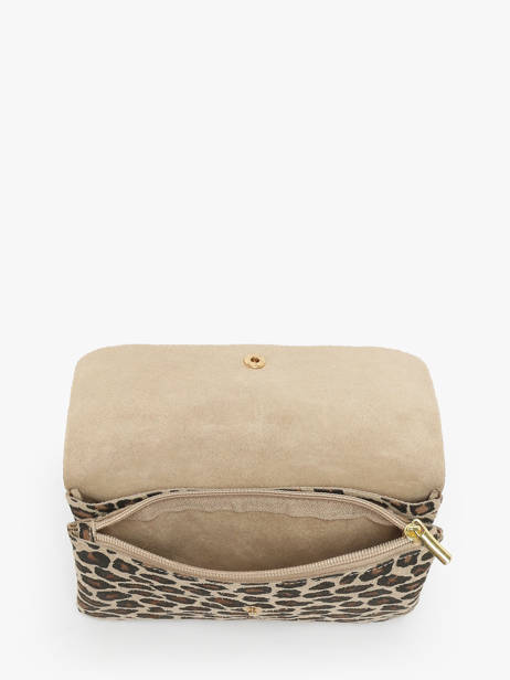 Sac Bandoulière Velvet Leopardo Cuir Milano Beige velvet leopardo VL23067 vue secondaire 2