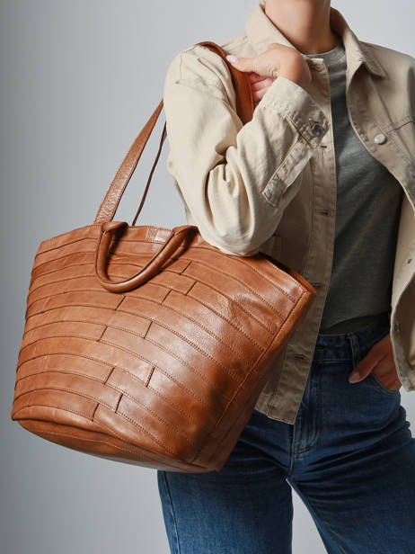 Sac Porté épaule Heritage Cuir Biba Marron heritage LEB1L vue secondaire 1