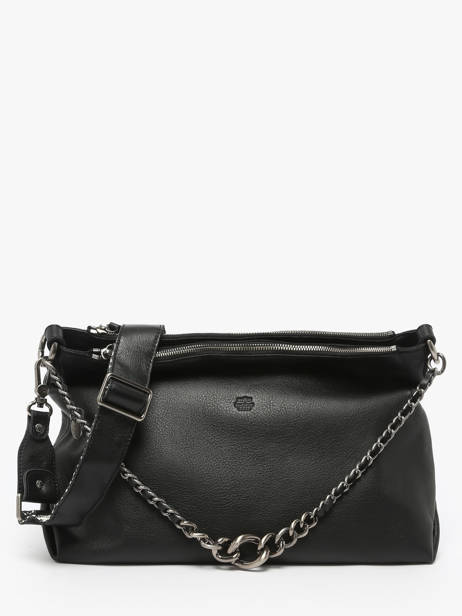 Sac Bandoulière Vintage Cuir Mila louise Noir vintage 3822C