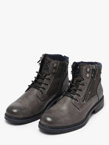 Bottines Mustang Gris men M0031006 vue secondaire 1