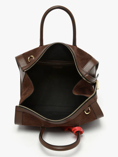 Sac Bowling M Bcbg Cuir Daim Lancel Marron bcbg A13693 vue secondaire 3