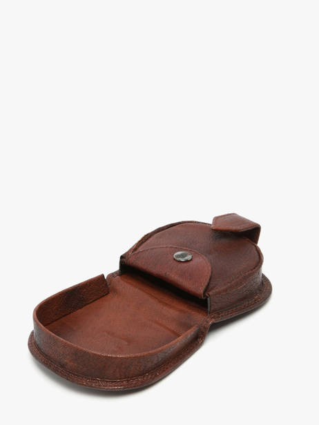 Porte-monnaie Caviar Cuir Crinkles Marron caviar 14239 vue secondaire 1