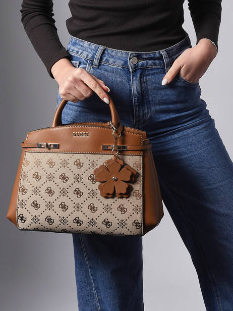 Sac Porté Main Melinda Logo Polyester Guess Marron melinda logo JP990206 vue secondaire 1