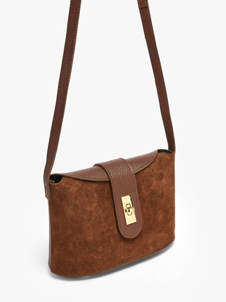 Sac Bandoulière Velvet Caviar Cuir Milano Marron velvet caviar VC25115 vue secondaire 2