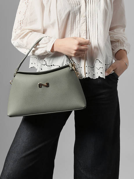 Sac Porté épaule Freesia Cuir Nathan baume Vert eden 4 vue secondaire 1