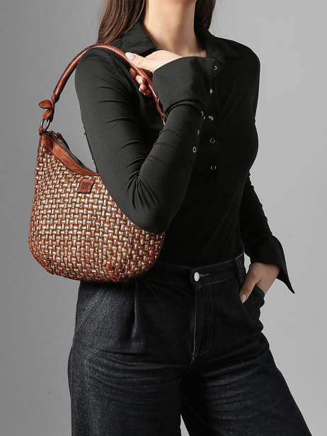 Sac Bandoulière Heritage Cuir Biba Marron heritage KAB23L vue secondaire 1