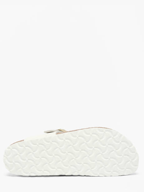 Mules Gizeh Flower En Cuir Birkenstock Blanc women 1026735 vue secondaire 4