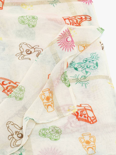 Foulard Far West 120x120cm Pieces Beige tasselo 17146404 vue secondaire 1