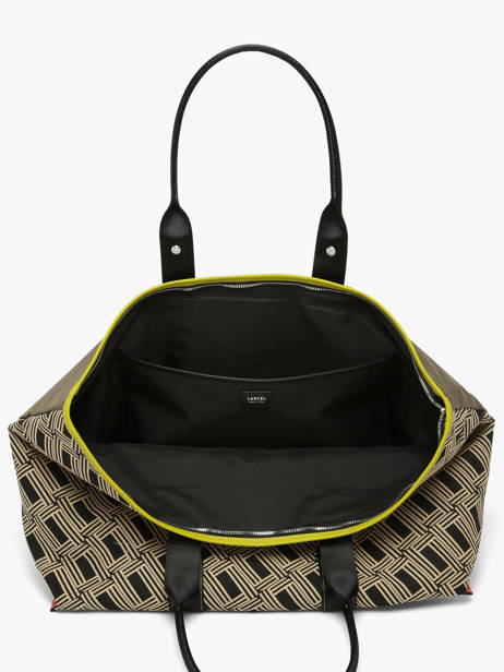 Sac Cabas Zippé L Mistral Rollable Nylon Et Cuir Lancel Multicolore mistral A13998 vue secondaire 3