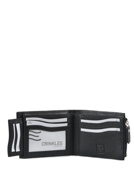 Portefeuille Cuir Crinkles Gris caviar 14260 vue secondaire 1