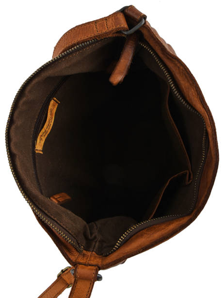 Sac BandouliÃ¨re Heritage Cuir Biba Marron heritage BT16 vue secondaire 4