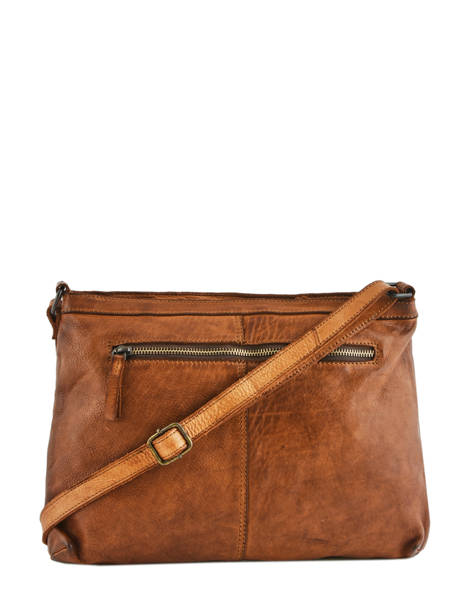 Sac BandouliÃ¨re Heritage Cuir Biba Marron heritage BT16 vue secondaire 3