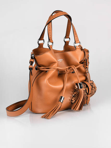 Sac Seau M Premier Flirt Python Cuir Lancel Marron premier flirt A10529 vue secondaire 3