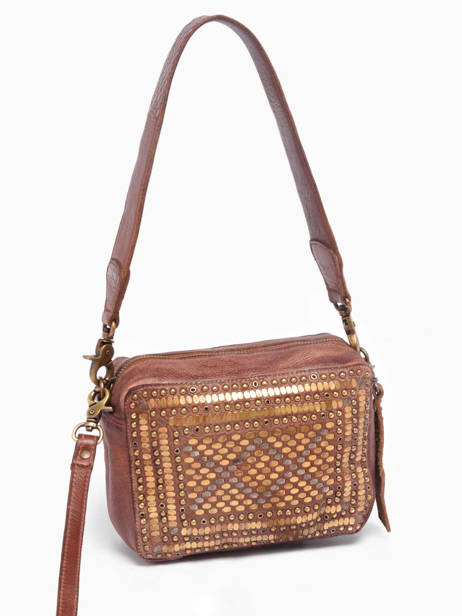 Sac BandouliÃ¨re Heritage Cuir Biba Marron heritage LOT1L vue secondaire 2