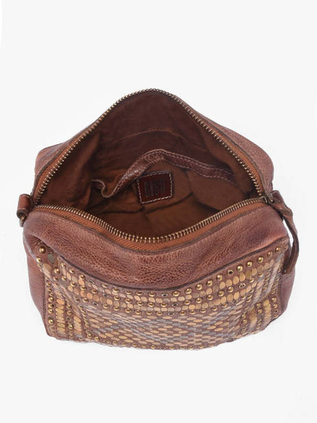 Sac BandouliÃ¨re Heritage Cuir Biba Marron heritage LOT1L vue secondaire 3