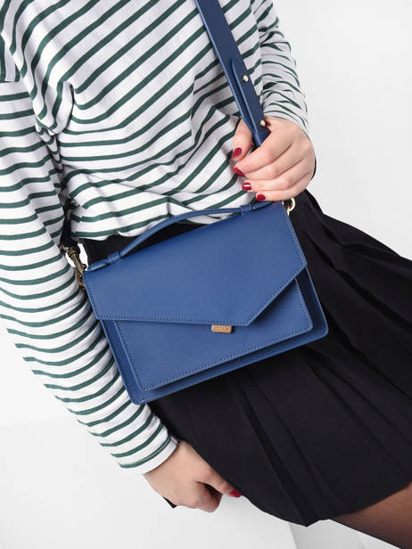 Sac BandouliÃ¨re ZoÃ© Cuir Lancaster Bleu zoe 10 vue secondaire 1