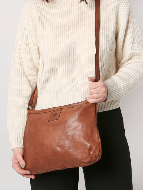 Sac BandouliÃ¨re Heritage Cuir Biba Marron heritage BT16 vue secondaire 2