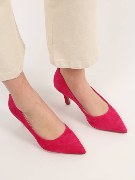 Escarpins Talon Aiguille En Cuir En Cuir Tamaris Rose women 20 vue secondaire 2