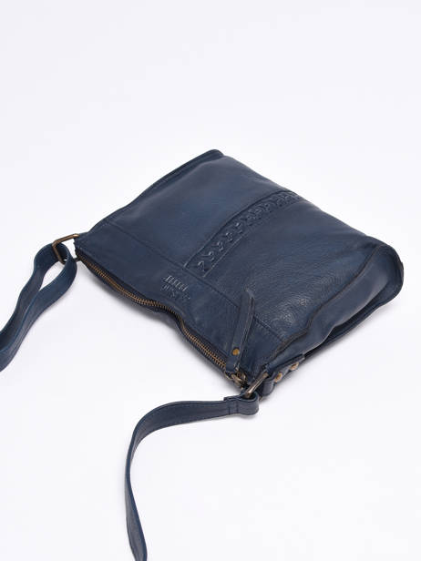 Sac Bandoulière Cow Cuir Basilic pepper Bleu cow BCOW58 vue secondaire 2