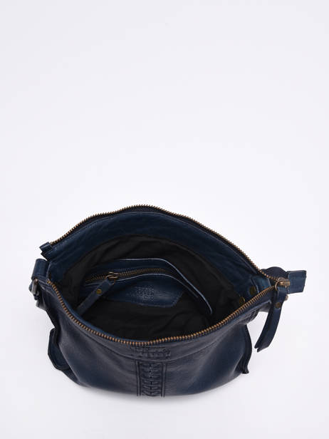 Sac Bandoulière Cow Cuir Basilic pepper Bleu cow BCOW58 vue secondaire 3